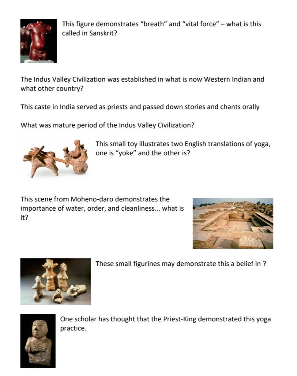 Solved Art of Yoga Study Guide - Week 2 Multiple choice The | Chegg.com