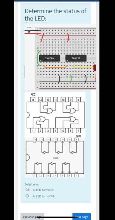 Solved What is the output of the LED if A = 1? Supply 10 12 | Chegg.com