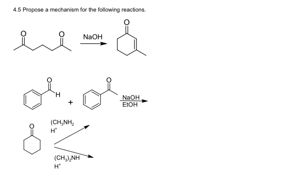 Solved 4.5 ﻿Propose a mechanism for the following reactions. | Chegg.com