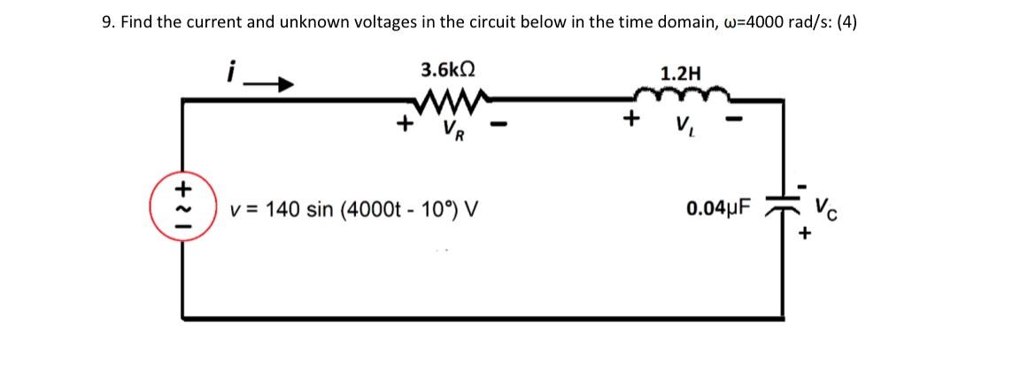 Solved Find The Current And Unknown Voltages In The Circuit | Chegg.com