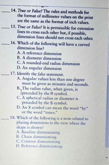 Solved 14. True or False? The rules and methods for the | Chegg.com