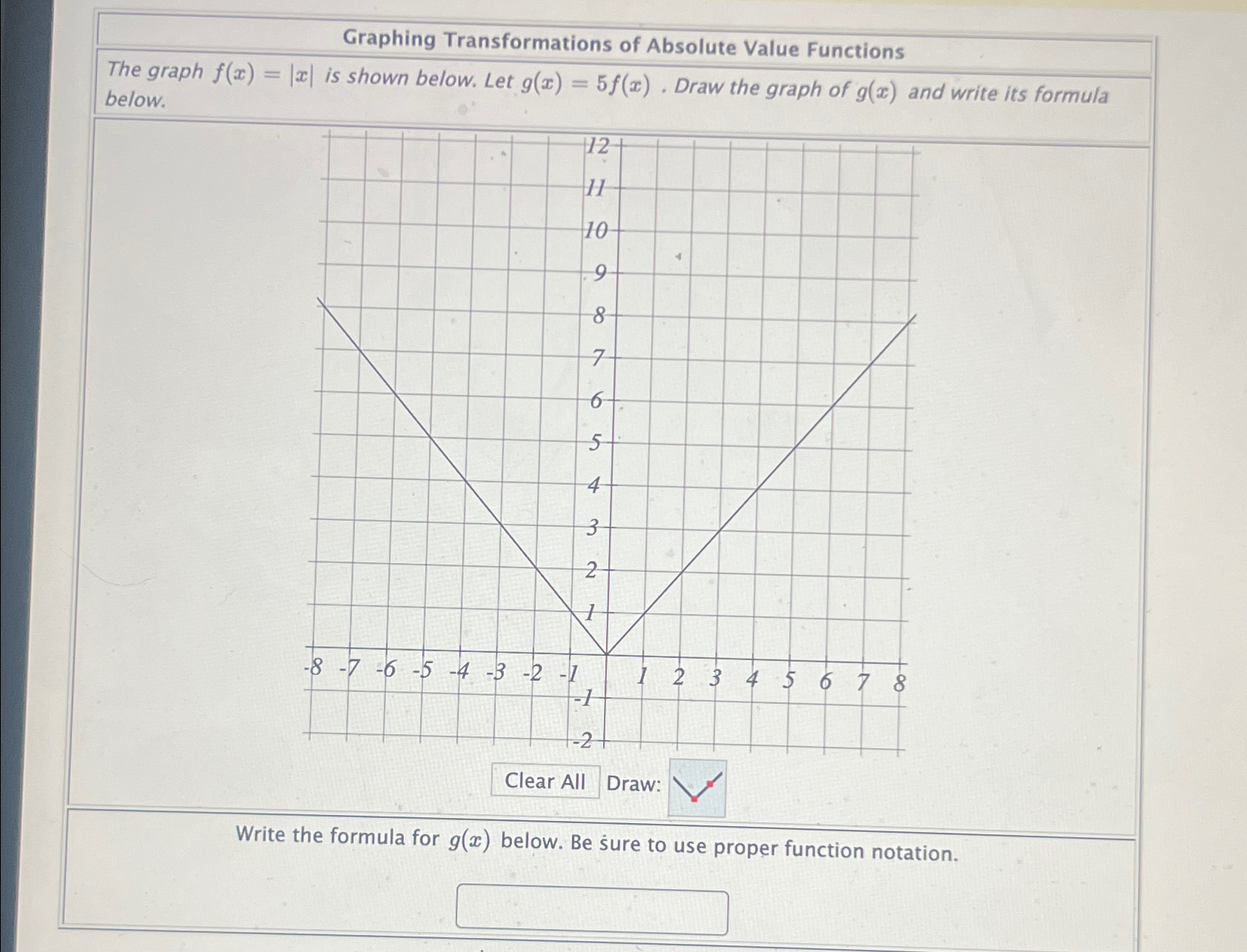 homework 3 transformations graphing absolute value functions from vertex form