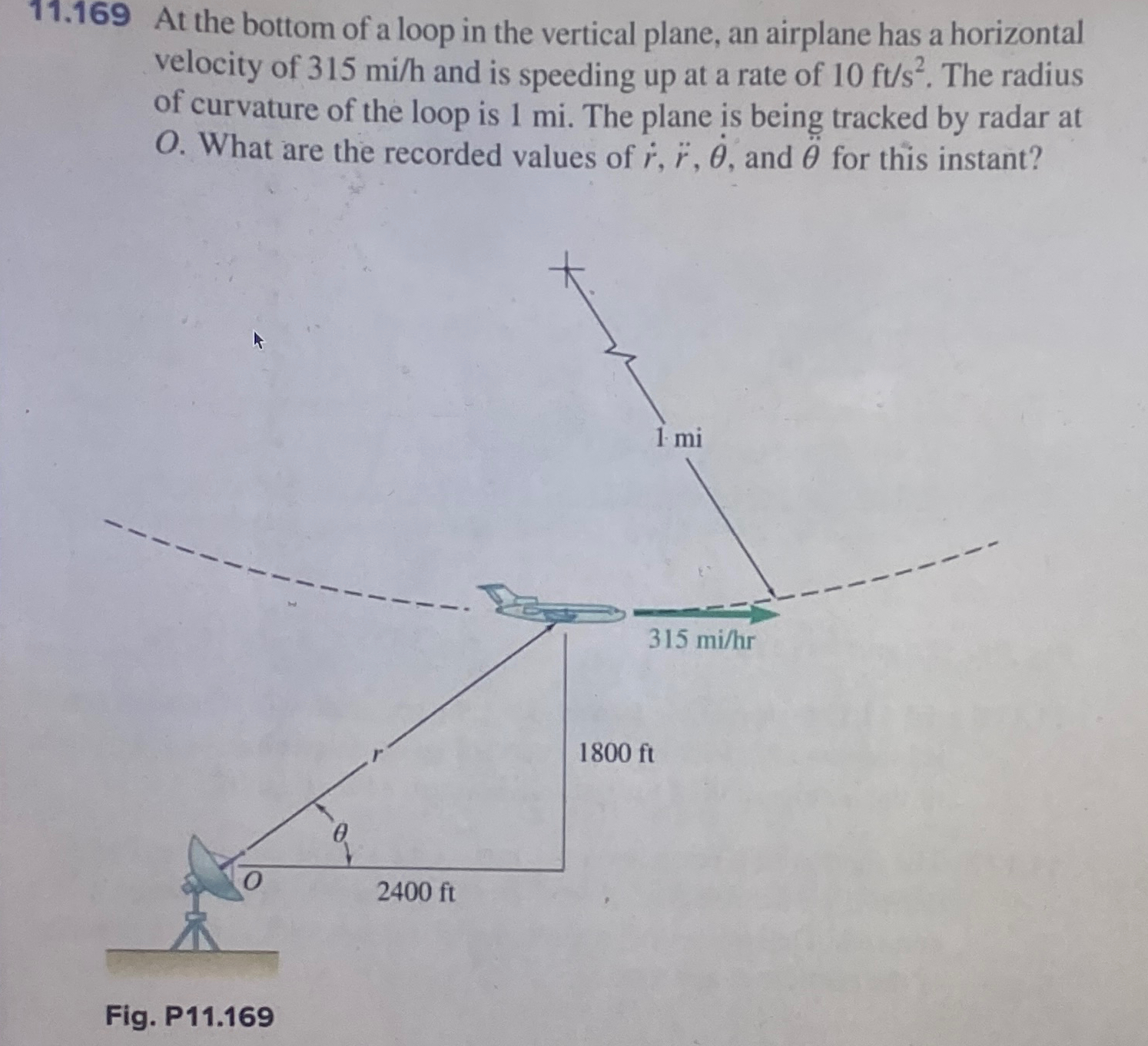 Solved 11.169 ﻿At the bottom of a loop in the vertical | Chegg.com