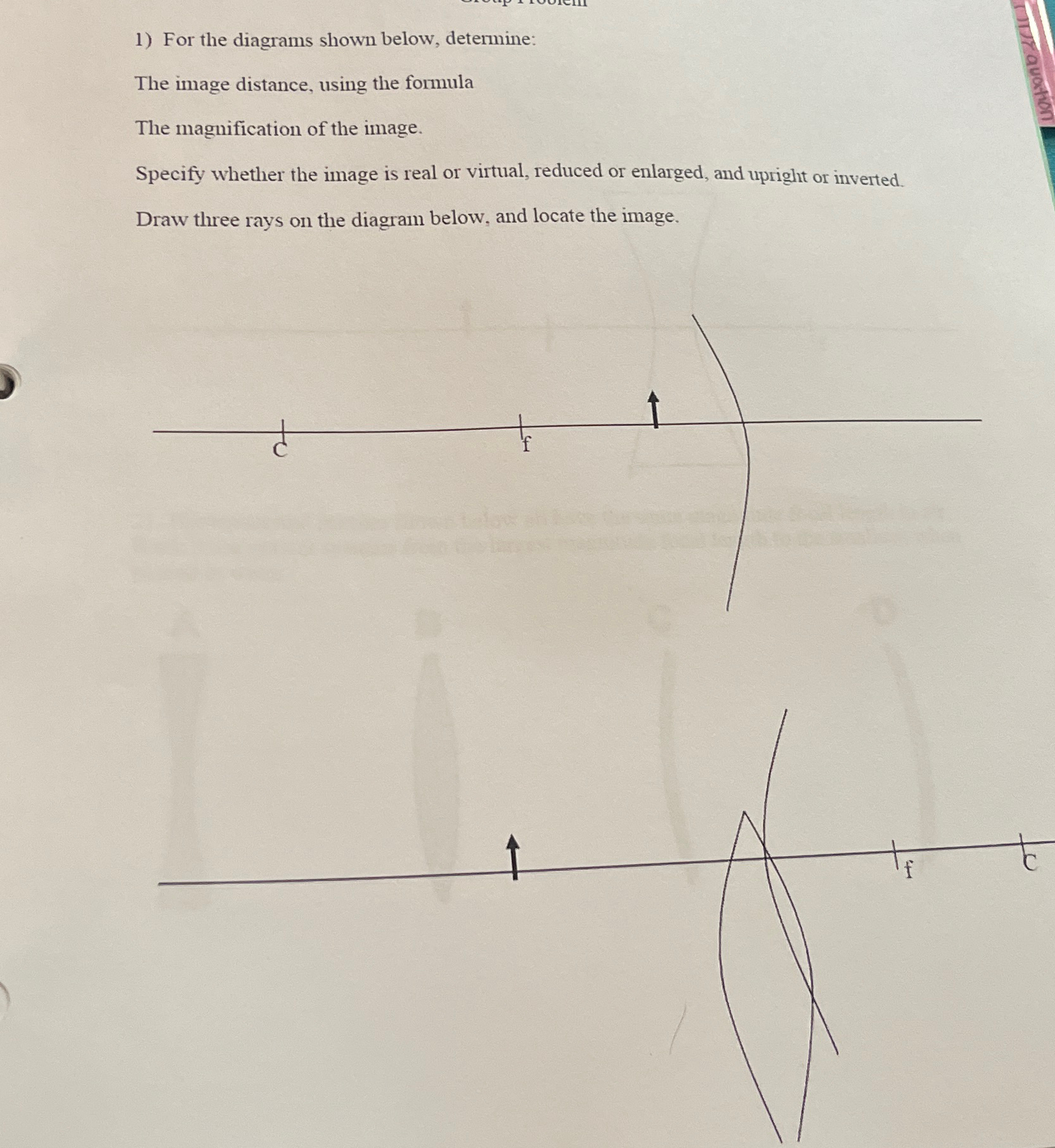For the diagrams shown below, determine:The image | Chegg.com