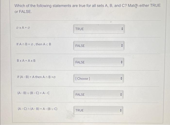 Solved Which of the following statements are true for all | Chegg.com