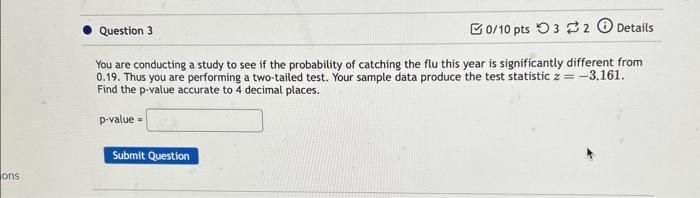 Solved You are conducting a study to see if the probability | Chegg.com