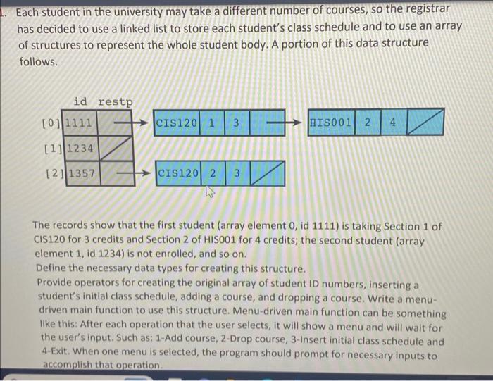 Solved Each student in the university may take a different | Chegg.com
