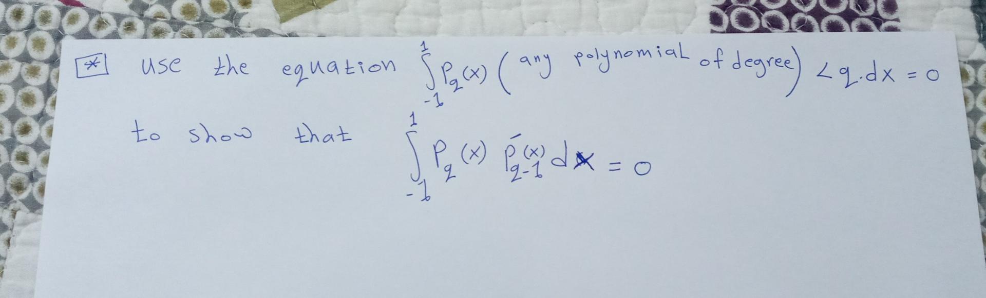 Solved use the equation Pq (x) ( any polynomial of degree) | Chegg.com