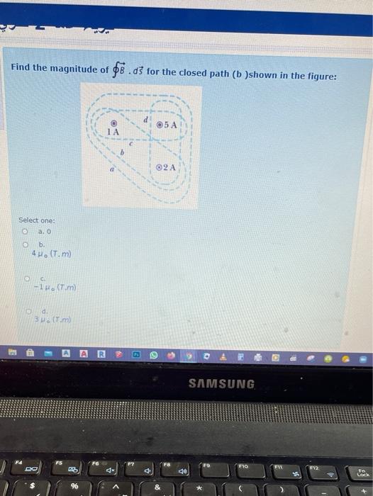 Solved Find the magnitude of go as for the closed path (b | Chegg.com