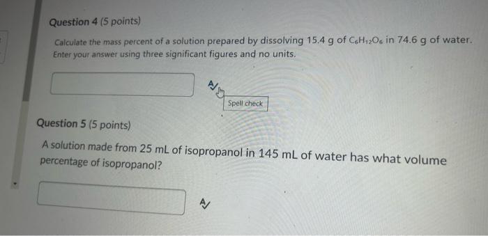 Solved Calculate the mass percent of a solution prepared by | Chegg.com
