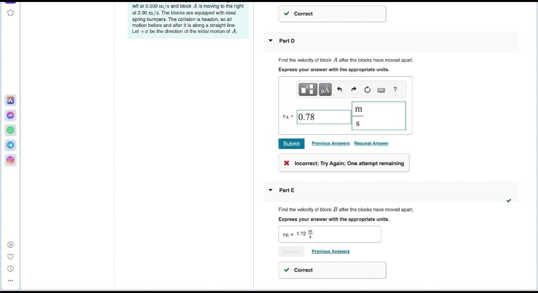 Solved Blocks A (mass 8.00 Kg ) And B (mass 10.00 Kg, To The | Chegg.com