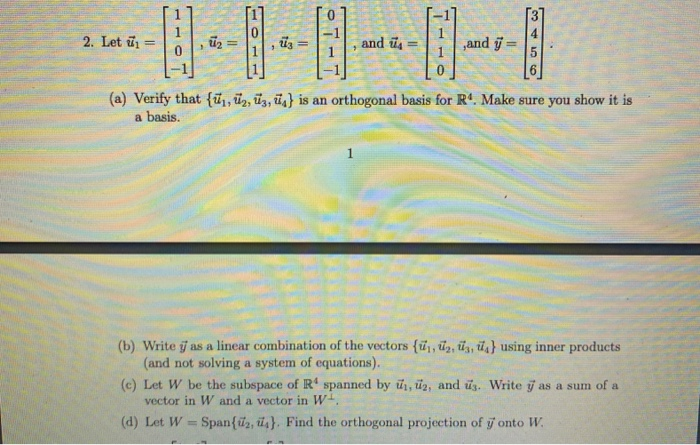 Solved 31 ſil 2 Let 141 Tal U2 1 Us 1 And 1 11 Chegg Com