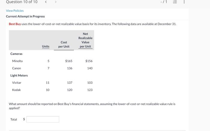 solved-best-buy-uses-the-lower-of-cost-or-net-realizable-chegg