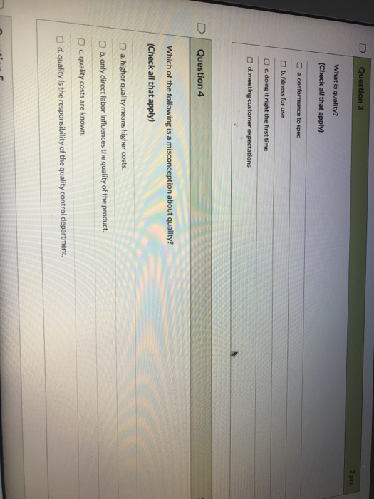 Solved Question 1 2 pts Which of the following elements of | Chegg.com