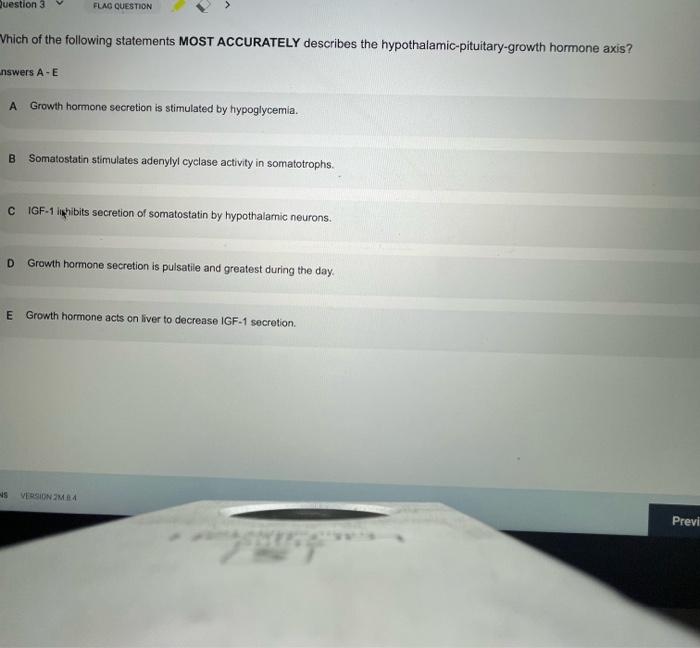 Solved Question 3 FLAG QUESTION Vhich of the following | Chegg.com