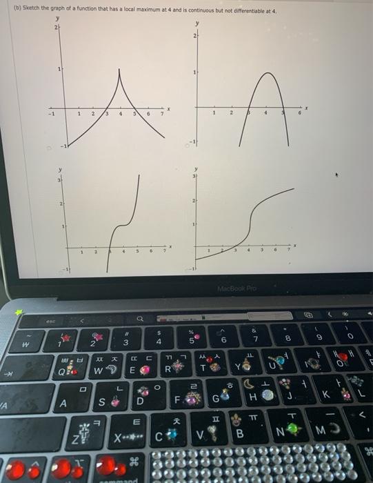 Solved (a) Sketch the graph of a function that has a local | Chegg.com