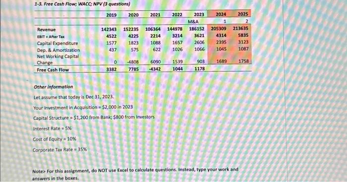 Solved 1 Calculate Free Cash Flow In 2024 And 2025 Show Chegg Com   Image