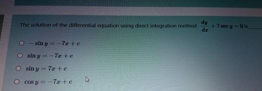 Solved The solution of the differential equation using | Chegg.com