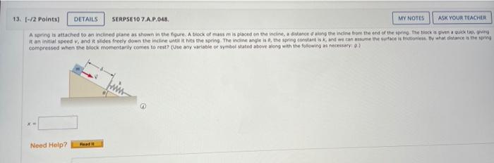 Solved 13. 1-/2 Points DETAILS SERPSE10 7.A.P.048 MY NOTES | Chegg.com