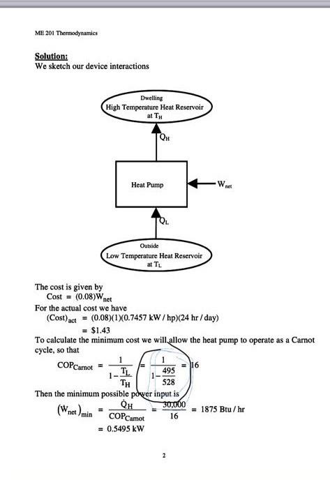 Solved So the steam can do more work 2. A heat pump provides | Chegg.com