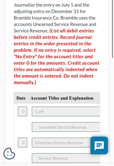 Post the entry on July 1 and the adjusting entry on | Chegg.com