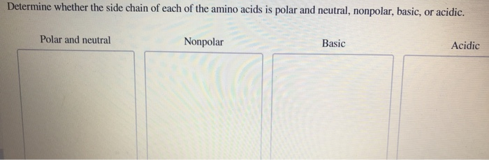 Solved Determine whether the side chain of each of the amino | Chegg.com