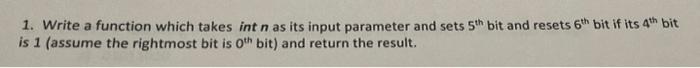 Solved 1. Write a function which takes int ( n ) as its | Chegg.com
