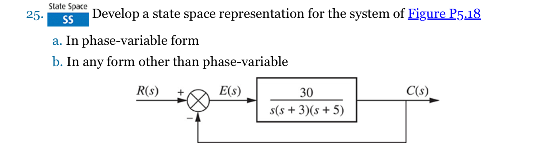 Solved State Space25. ﻿SS Develop a state space | Chegg.com