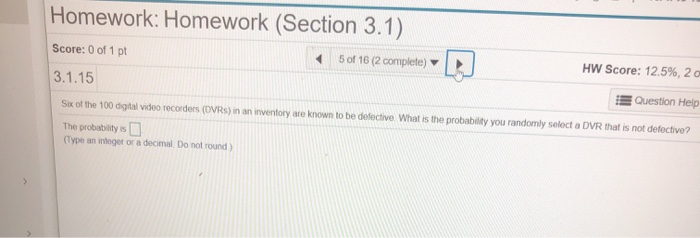 Solved Homework: Homework (Section 3.1) Score: 0 Of 1 Pt 5 | Chegg.com