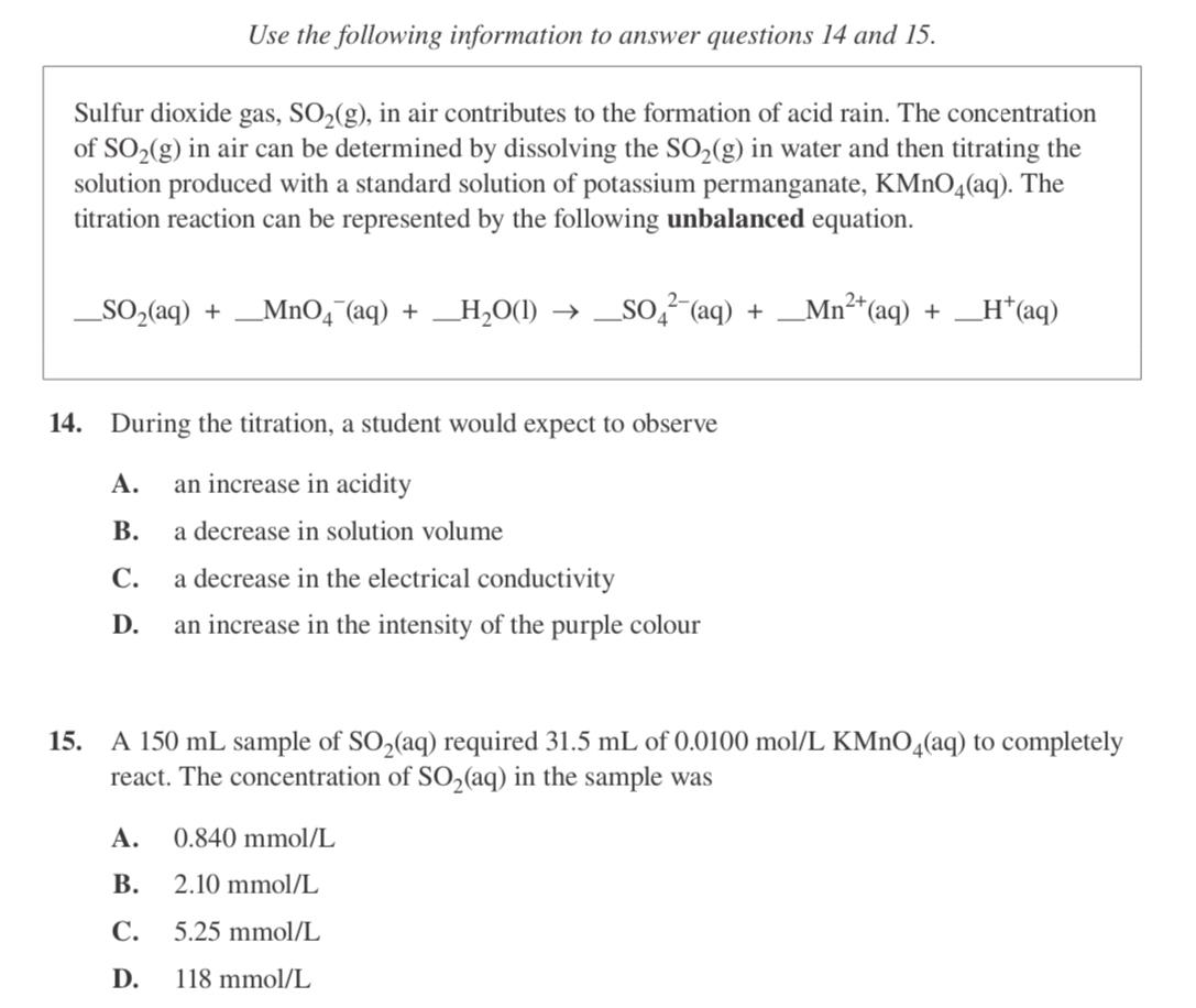 Solved Use the following information to answer questions 14 | Chegg.com