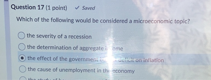 Solved Question 17 (1 point) Saved Which of the following | Chegg.com
