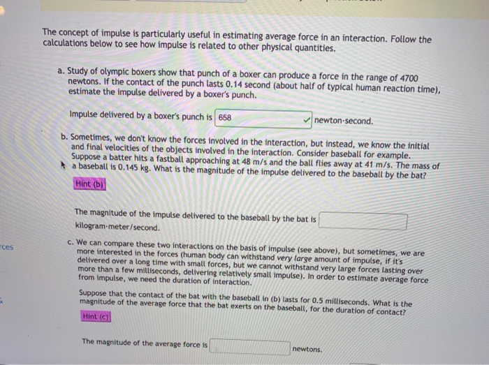 Solved The concept of impulse is particularly useful in | Chegg.com