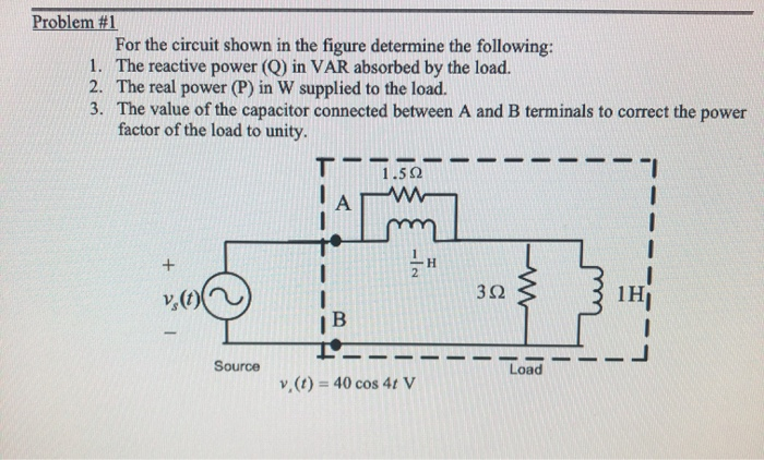 Solved Problem #1 For the circuit shown in the figure | Chegg.com