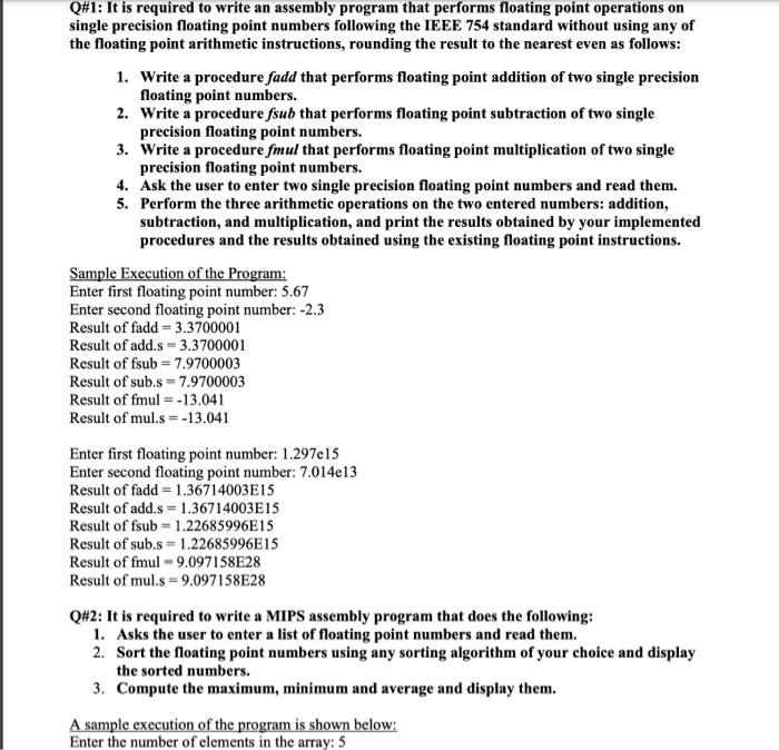 Solved Q#1: It is required to write an assembly program that | Chegg.com