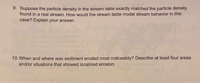 Solved 8. How well does the stream table model real stream | Chegg.com