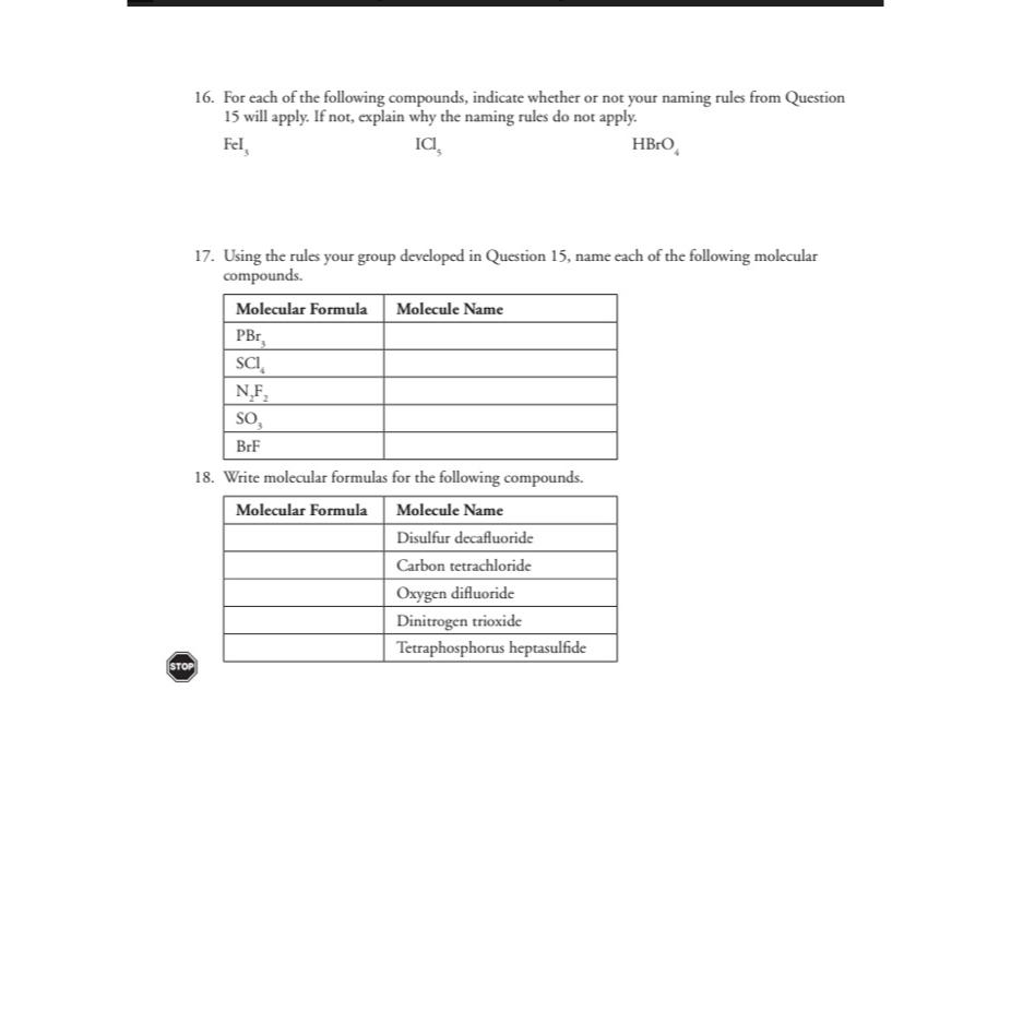 For each of the following compounds, indicate whether | Chegg.com