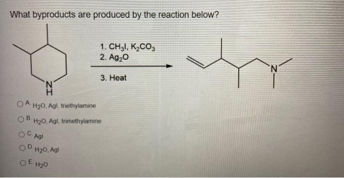 Solved What byproducts are produced by the reaction below Chegg