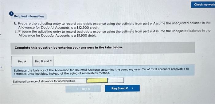 Solved b. Prepare the adjusting entry to record bad debts | Chegg.com