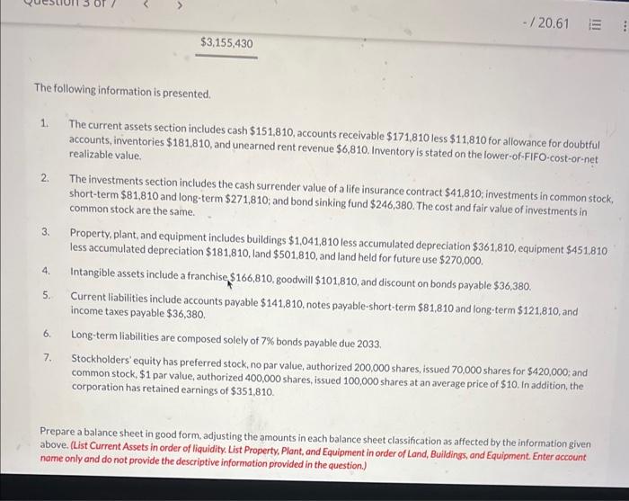 Solved Presented below is the balance sheet of Flint | Chegg.com