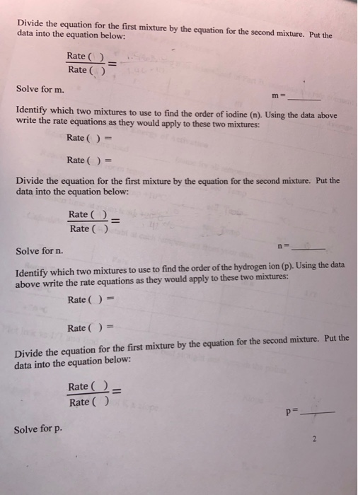 Solved Data: Experiment 10; Chemical Kinetics A. Reaction | Chegg.com