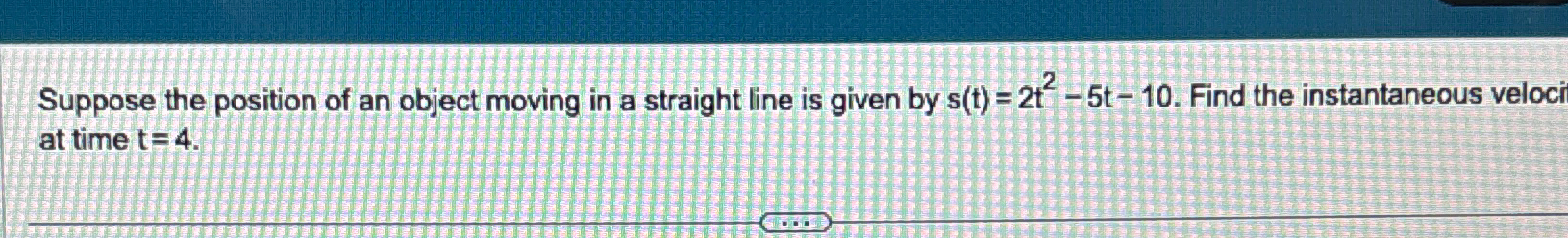 Solved Suppose the position of an object moving in a | Chegg.com