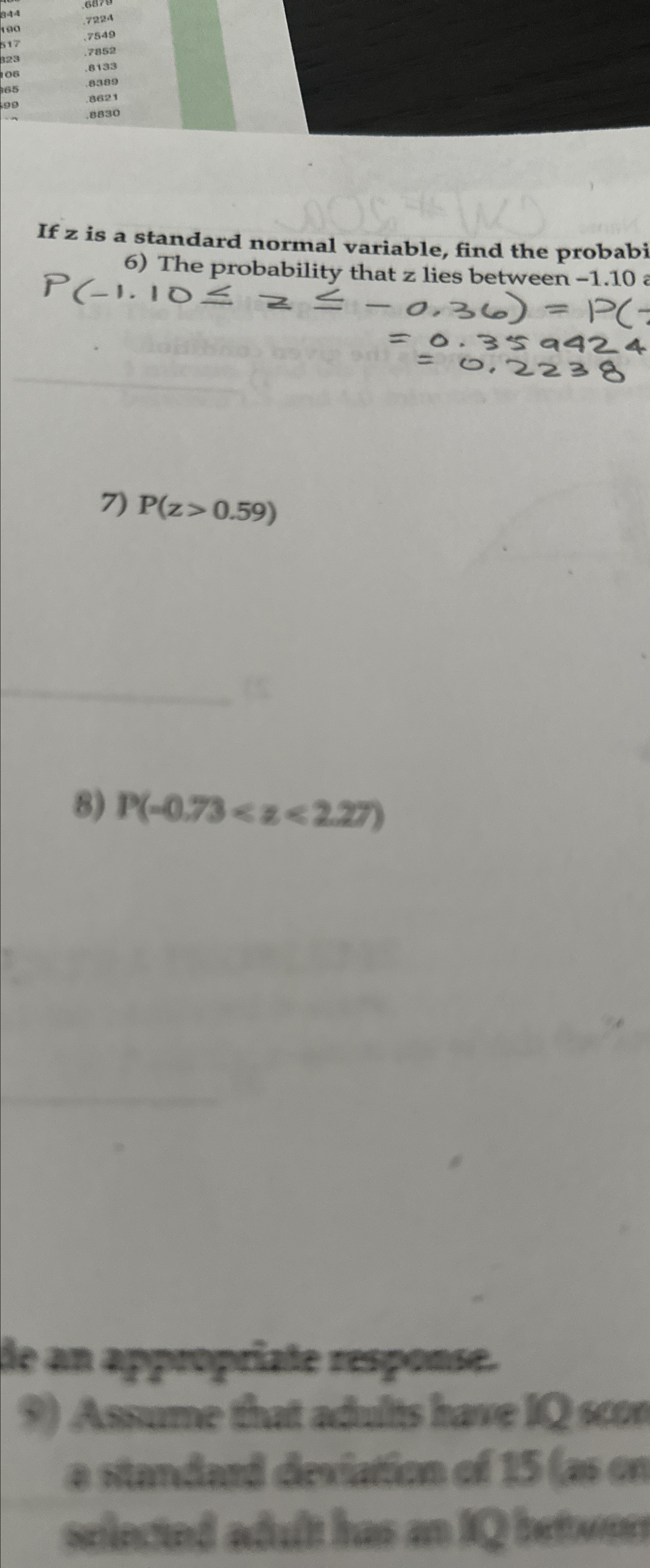 Solved If z ﻿is a standard normal variable, find the | Chegg.com