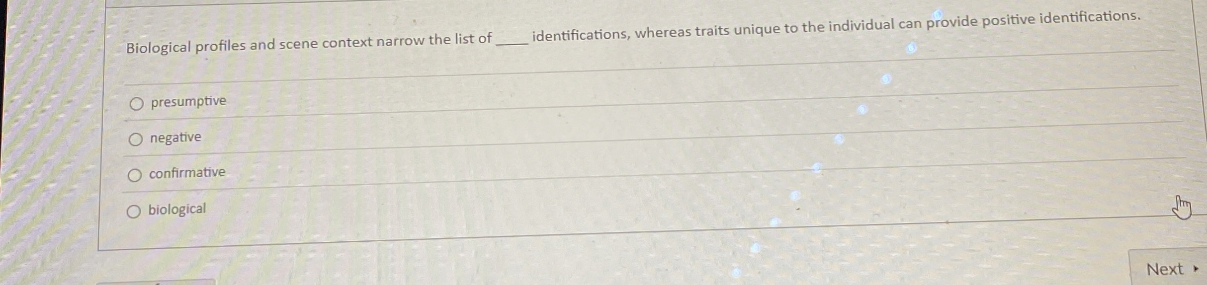 High Quality SOLUTION Biological profiles and scene context narrow the ...