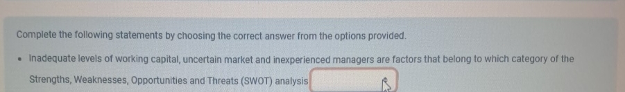 Solved Complete the following statements by choosing the | Chegg.com