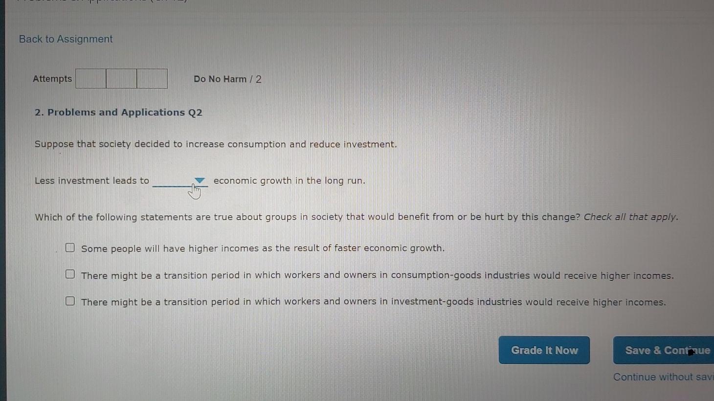 Solved Back to Assignment Attempts Do No Harm / 2 2. | Chegg.com