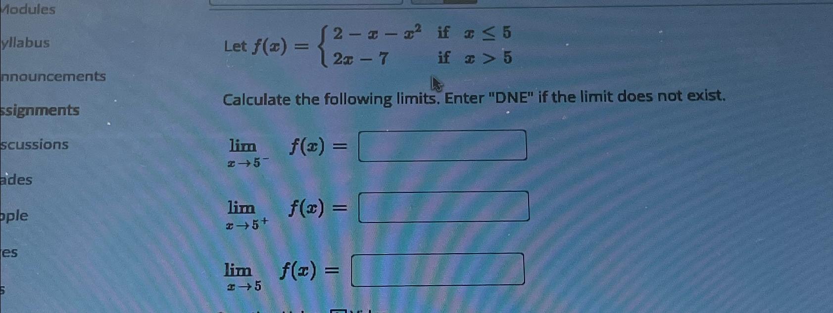 solved-moduleslet-f-x-2-x-x2-if-x-52x-7-if-x-5calculate-chegg