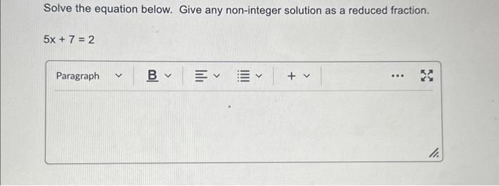 Solved Solve the equation below. Give any non-integer | Chegg.com