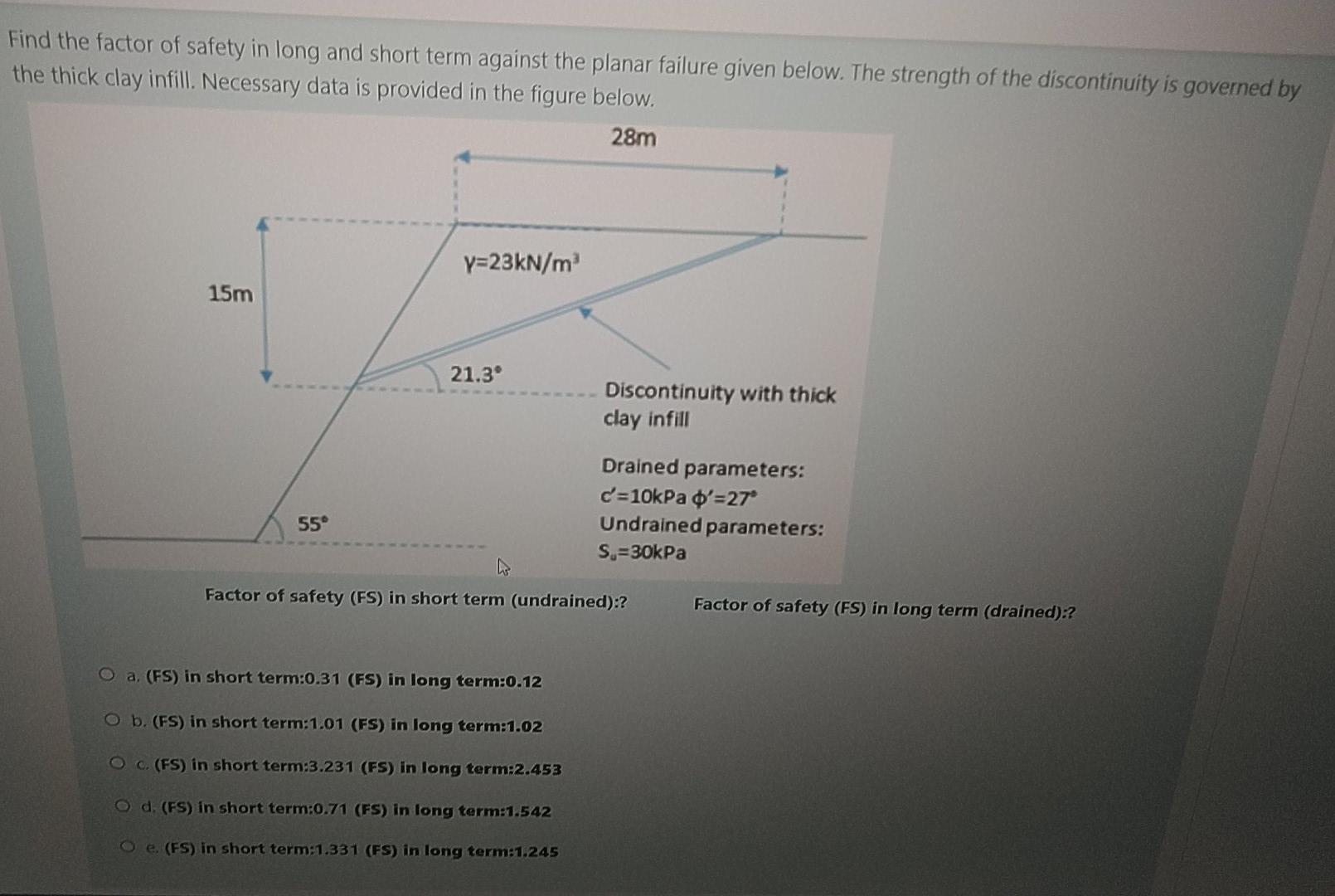 Solved Find the factor of safety in long and short term | Chegg.com