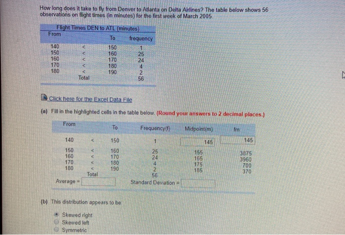 Solved How long does it take to fly from Denver to Atlanta Chegg