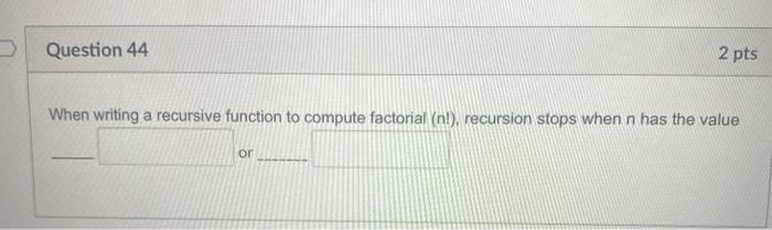 Solved When writing a recursive function to compute | Chegg.com